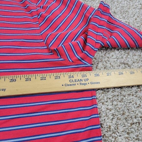 Fairway and Greene Polo Shirt Mens XL Red Striped Golf Pureformance Cotton Poly - Picture 4 of 7